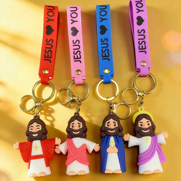 Christianartworkshop Jésus et JÉSUS VOUS AIME Porte-clés accessoire quotidien touchant Jésus & JÉSUS VOUS AIME - image 2