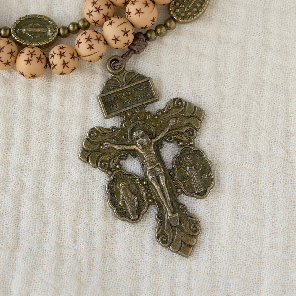 Christianartworkshop Chapelet Étoile de la Guidance Divine : Perles acryliques pour la dévotion mariale et la prière - image 6