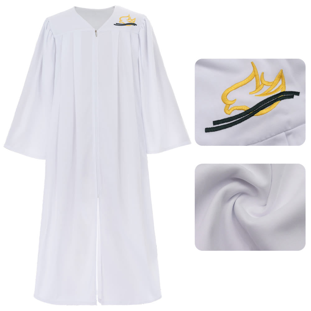 Christianartworkshop Robe cléricale blanche Colombe du Saint-Esprit : Embrassez la pureté et la paix divine - 2XL - image 1
