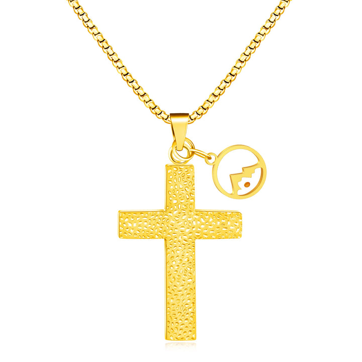 Christianartworkshop Collier texturé croix et graines de moutarde : Breloques métalliques pour des rappels spirituels - Doré - image 12
