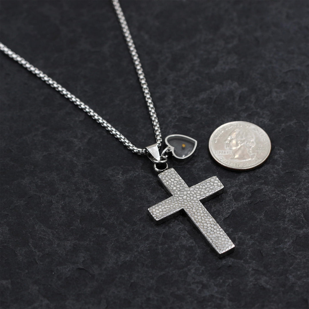 Christianartworkshop Collier texturé croix et graines de moutarde : Breloques métalliques pour des rappels spirituels - image 11