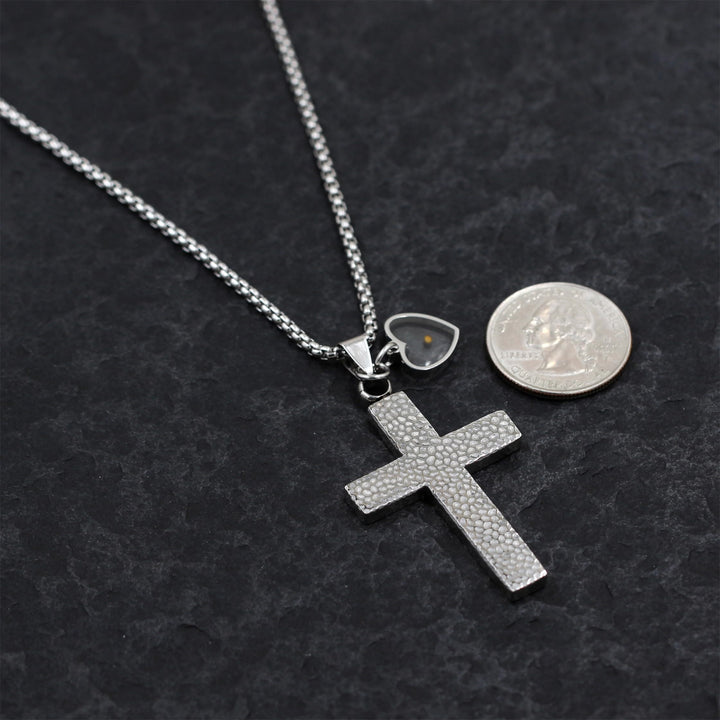 Christianartworkshop Collier texturé croix et graines de moutarde : Breloques métalliques pour des rappels spirituels - image 11