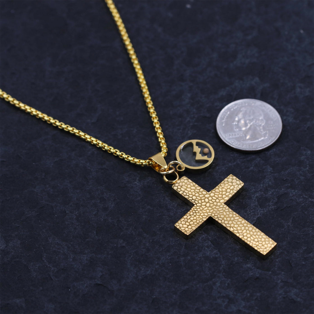 Christianartworkshop Collier texturé croix et graines de moutarde : Breloques métalliques pour des rappels spirituels - image 15