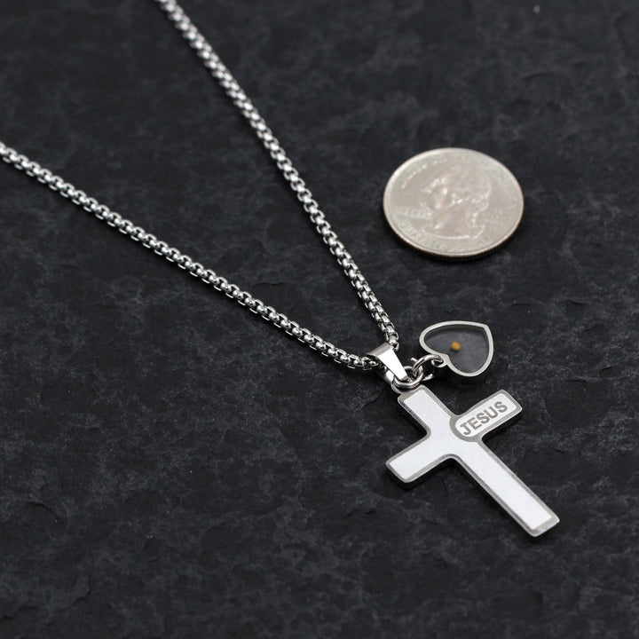 Christianartworkshop Collier croix en graine de moutarde gravée à l'effigie de Jésus : un symbole de l'amour du Christ et de la puissance de la foi - image 9