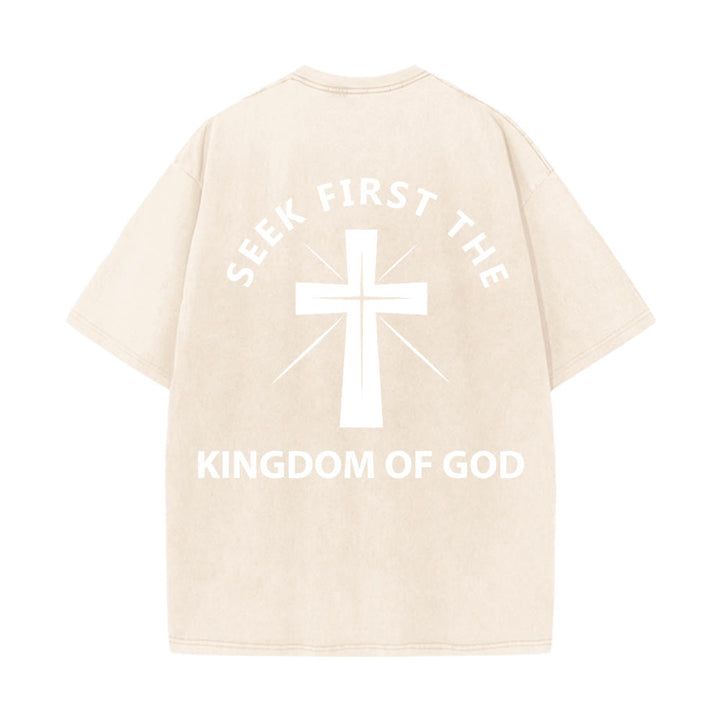 Christianartworkshop T-shirt unisexe délavé « Cherchez d'abord le royaume de Dieu » - image 13