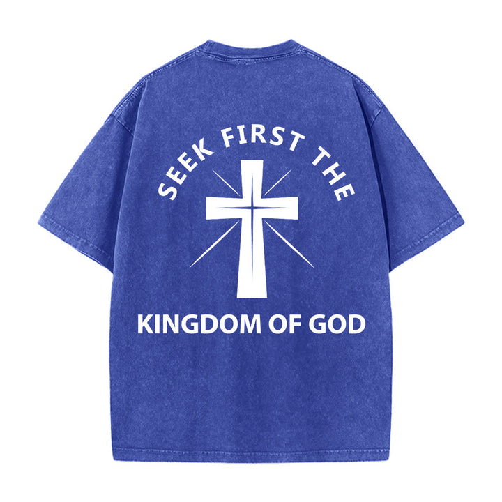Christianartworkshop T-shirt unisexe délavé « Cherchez d'abord le royaume de Dieu » - image 19