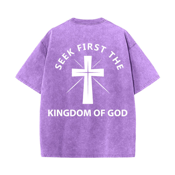 Christianartworkshop T-shirt unisexe délavé « Cherchez d'abord le royaume de Dieu » - image 22