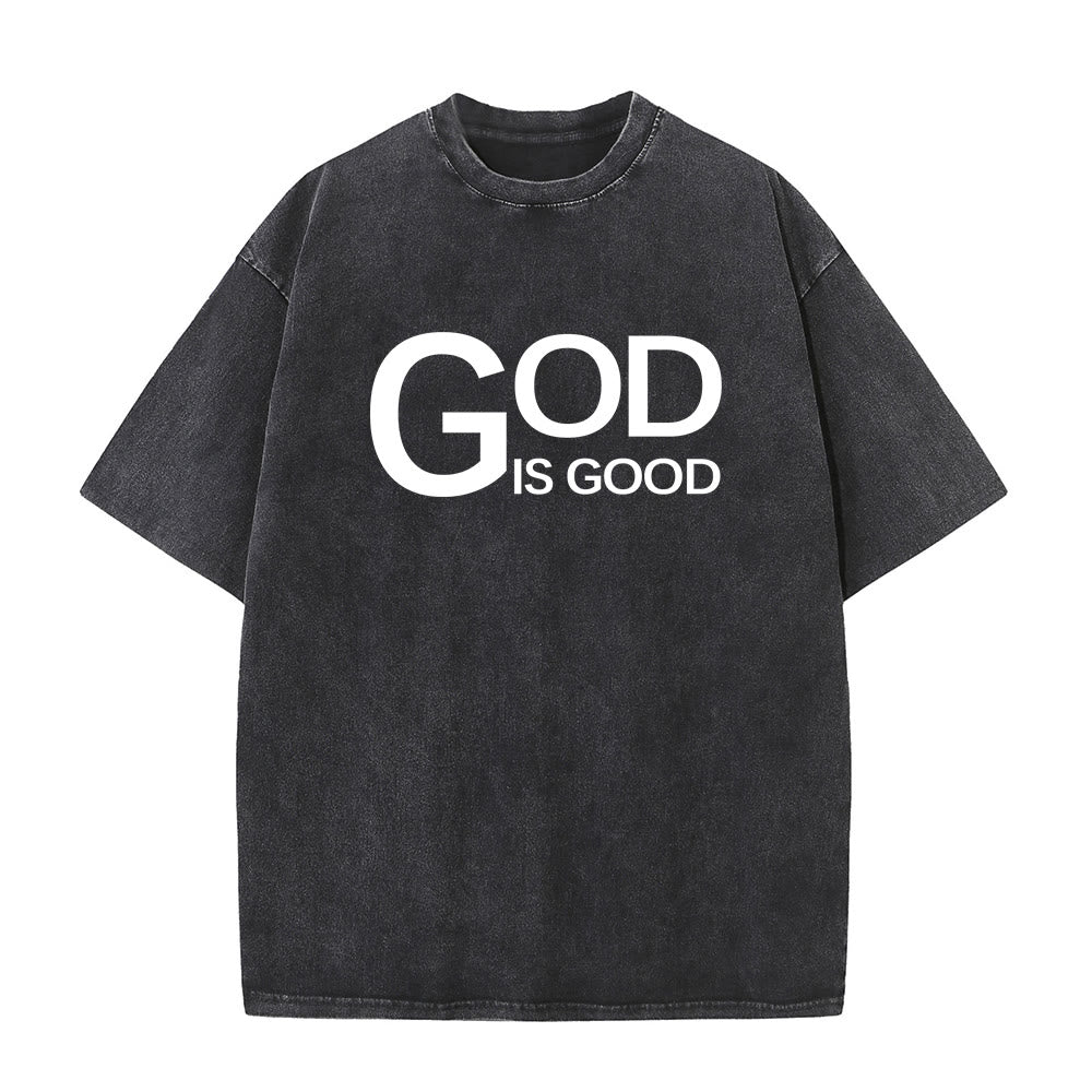 Christianartworkshop Dieu est bon Philippiens 4:13 T-shirt unisexe délavé avec croix - image 2