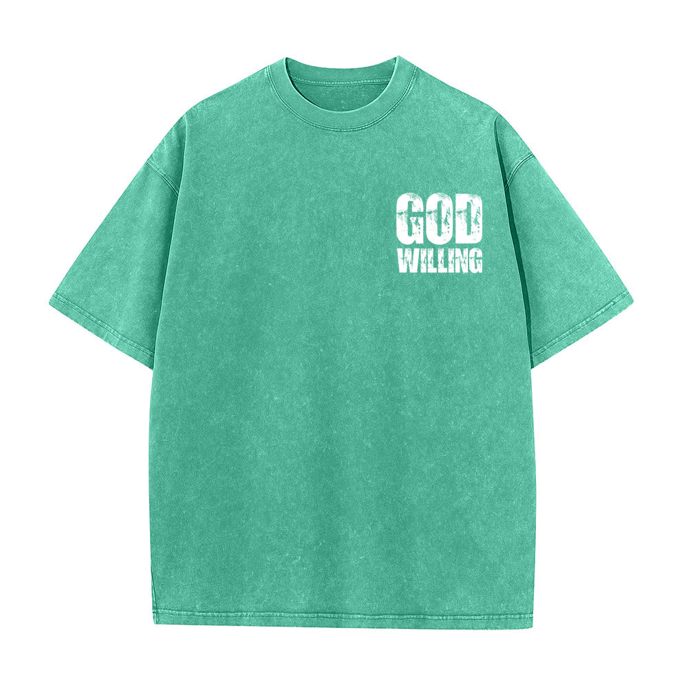 Christianartworkshop T-shirt unisexe lavé « Si Dieu le veut, priez, aimez, vivez » - image 11