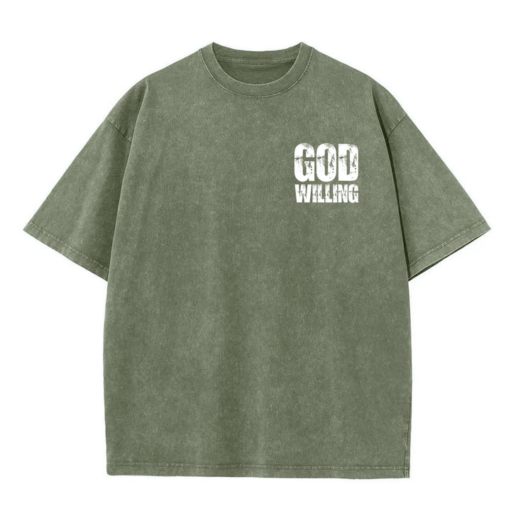 Christianartworkshop T-shirt unisexe lavé « Si Dieu le veut, priez, aimez, vivez » - image 14