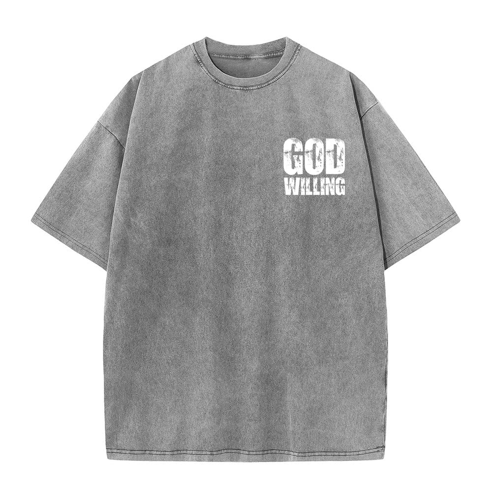 Christianartworkshop T-shirt unisexe lavé « Si Dieu le veut, priez, aimez, vivez » - image 8