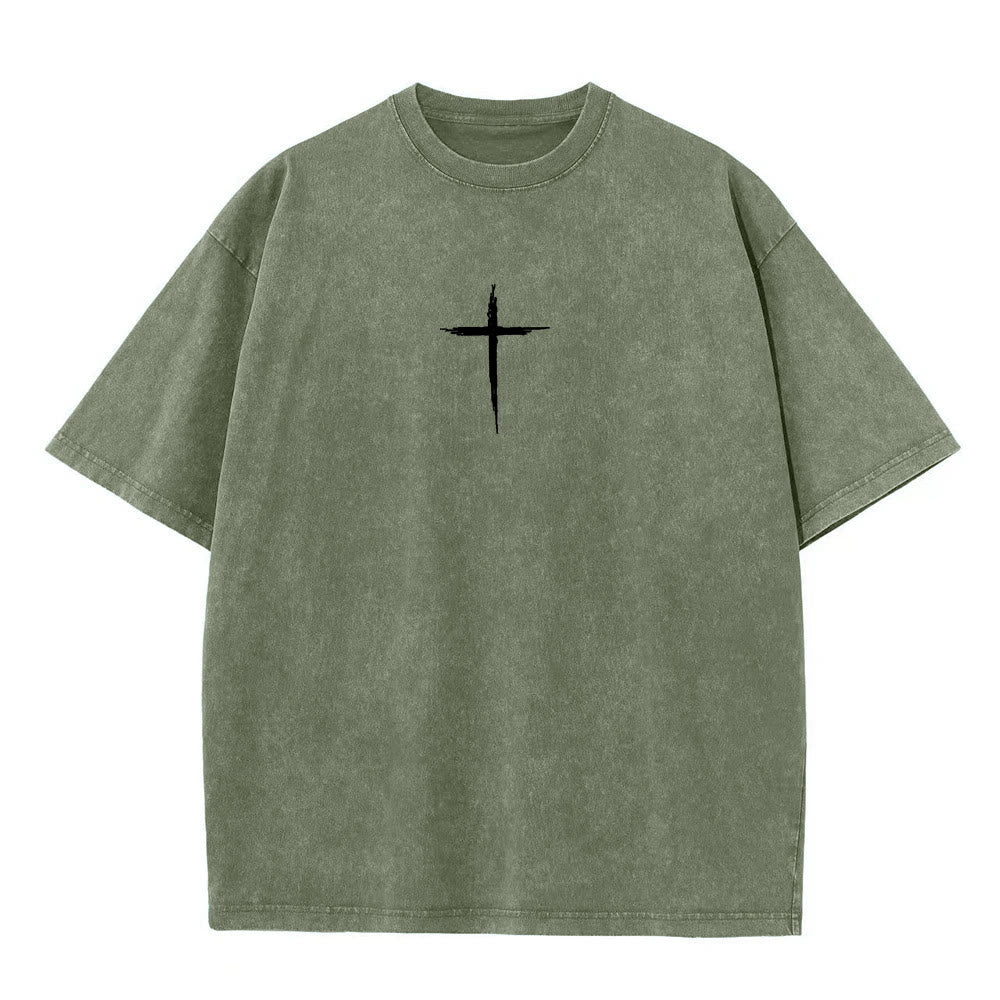 T-shirt unisexe délavé Christianartworkshop « Repentez-vous pour le Royaume des Cieux » - image 11