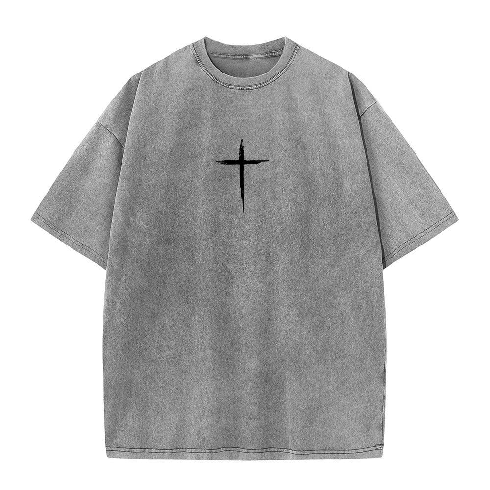 T-shirt unisexe délavé Christianartworkshop « Repentez-vous pour le Royaume des Cieux » - image 2
