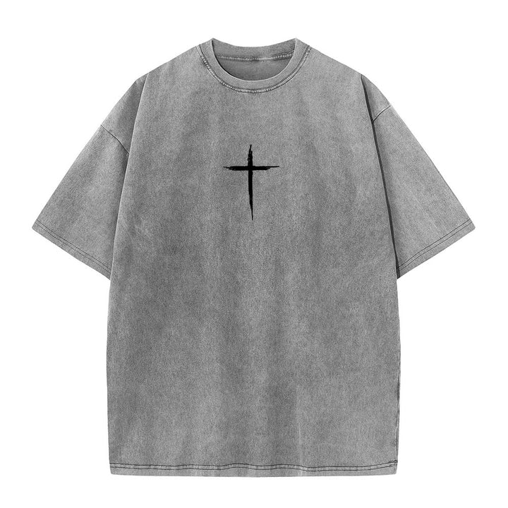 T-shirt unisexe délavé Christianartworkshop « Repentez-vous pour le Royaume des Cieux » - image 2