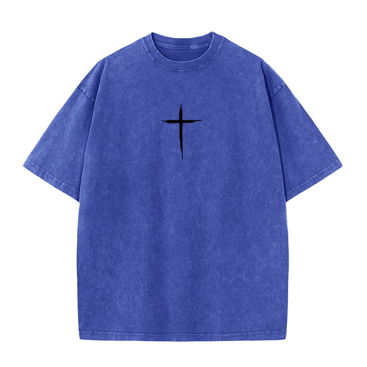 T-shirt unisexe délavé Christianartworkshop « Repentez-vous pour le Royaume des Cieux » - image 20