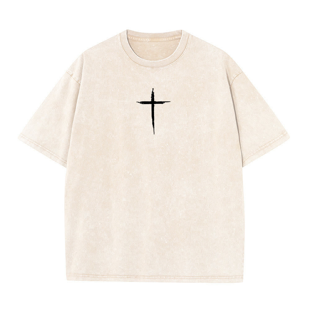 T-shirt unisexe délavé Christianartworkshop « Repentez-vous pour le Royaume des Cieux » - image 17