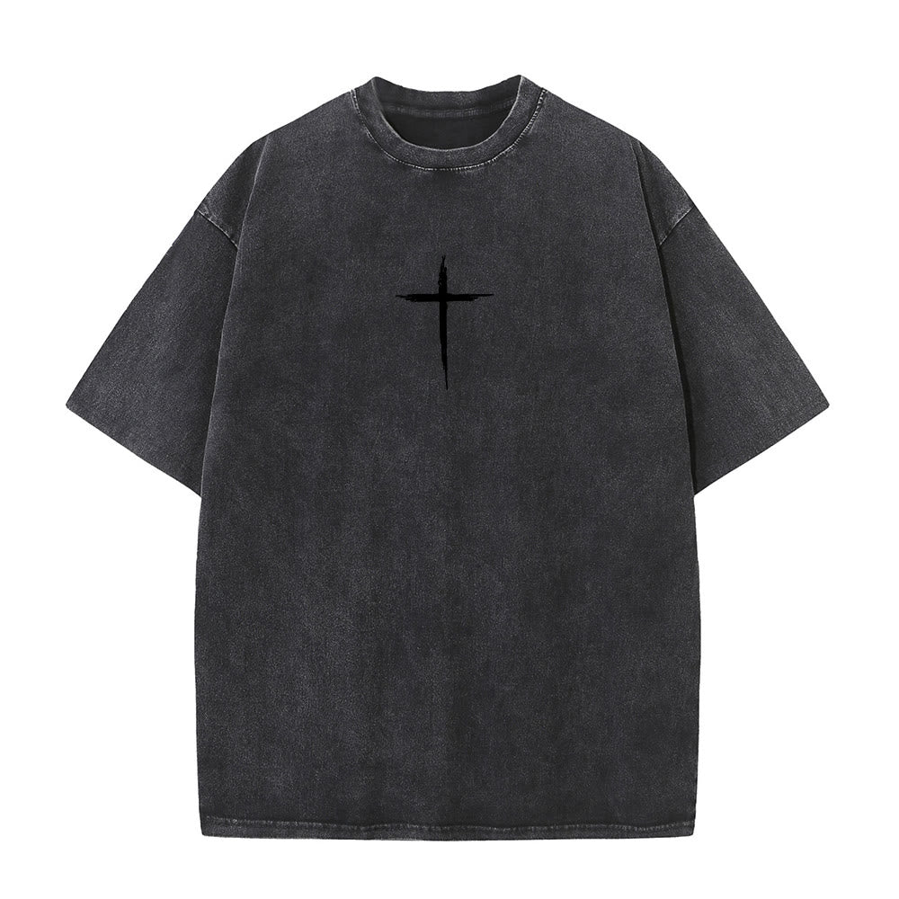 T-shirt unisexe délavé Christianartworkshop « Repentez-vous pour le Royaume des Cieux » - image 5