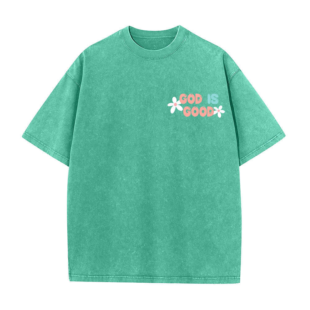 Christianartworkshop T-shirt unisexe délavé « Dieu est bon même quand la vie ne l'est pas » - image 11