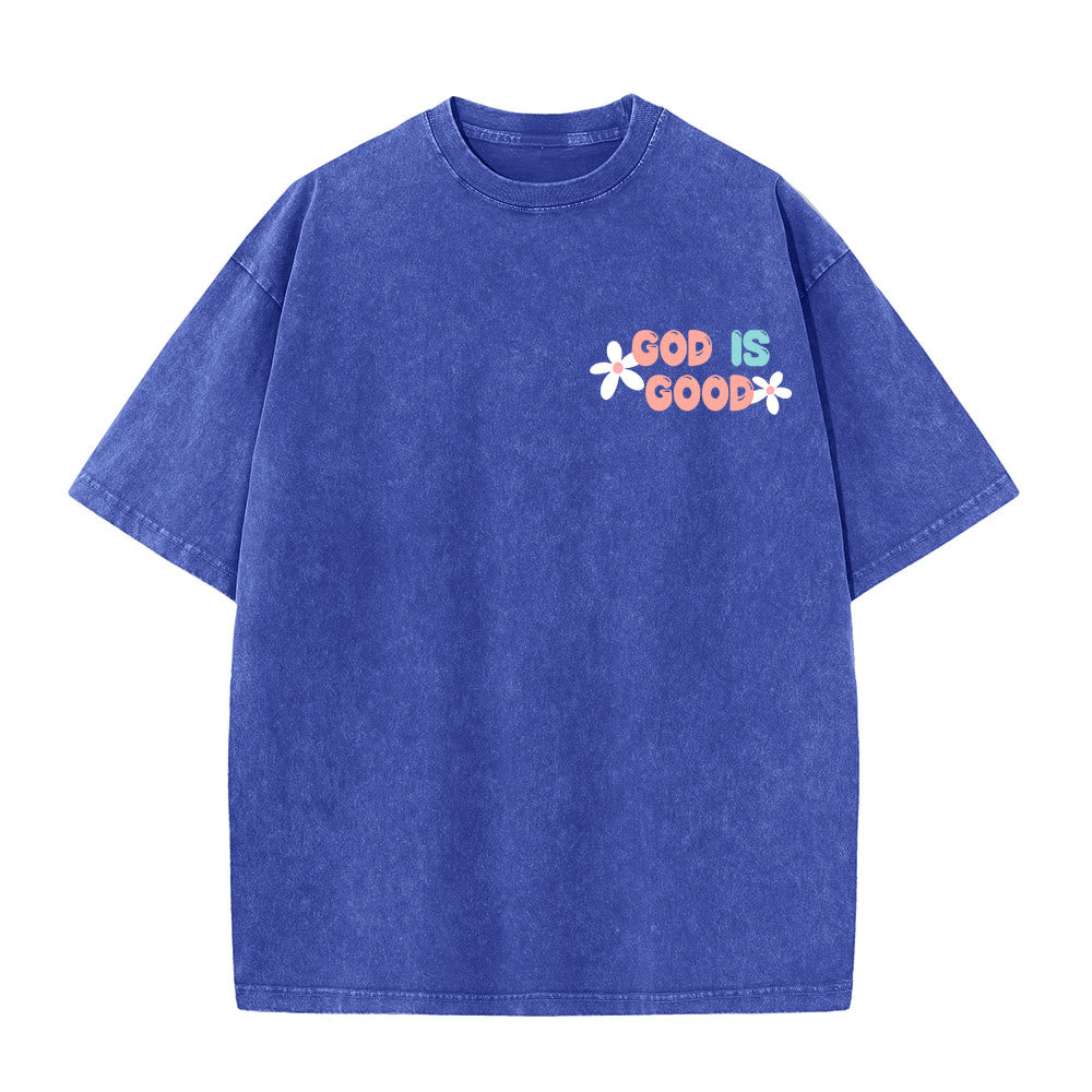 Christianartworkshop T-shirt unisexe délavé « Dieu est bon même quand la vie ne l'est pas » - image 23