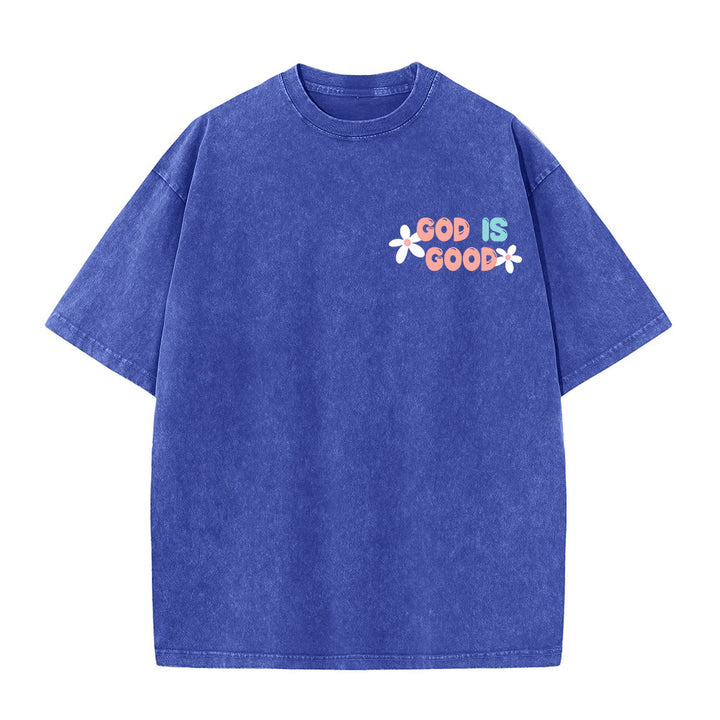 Christianartworkshop T-shirt unisexe délavé « Dieu est bon même quand la vie ne l'est pas » - image 23