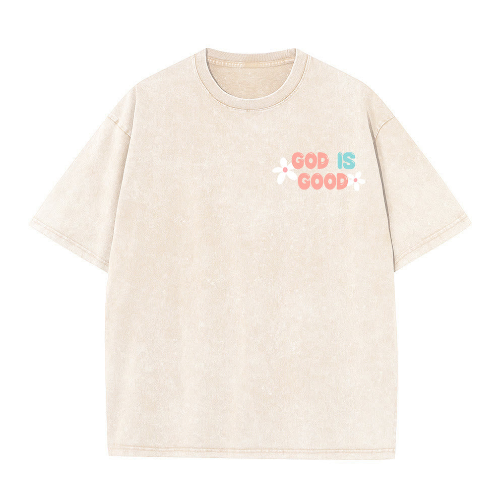 Christianartworkshop T-shirt unisexe délavé « Dieu est bon même quand la vie ne l'est pas » - image 20