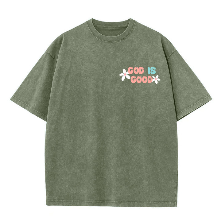 Christianartworkshop T-shirt unisexe délavé « Dieu est bon même quand la vie ne l'est pas » - image 14