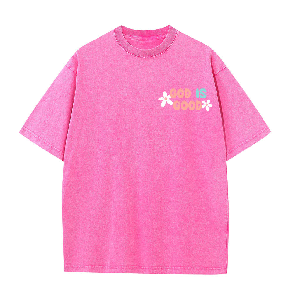 Christianartworkshop T-shirt unisexe délavé « Dieu est bon même quand la vie ne l'est pas » - image 26