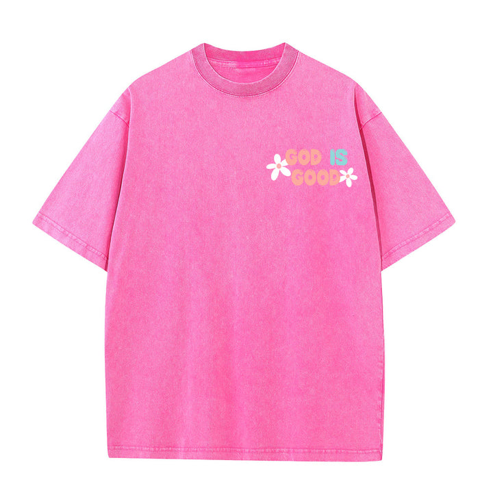 Christianartworkshop T-shirt unisexe délavé « Dieu est bon même quand la vie ne l'est pas » - image 26