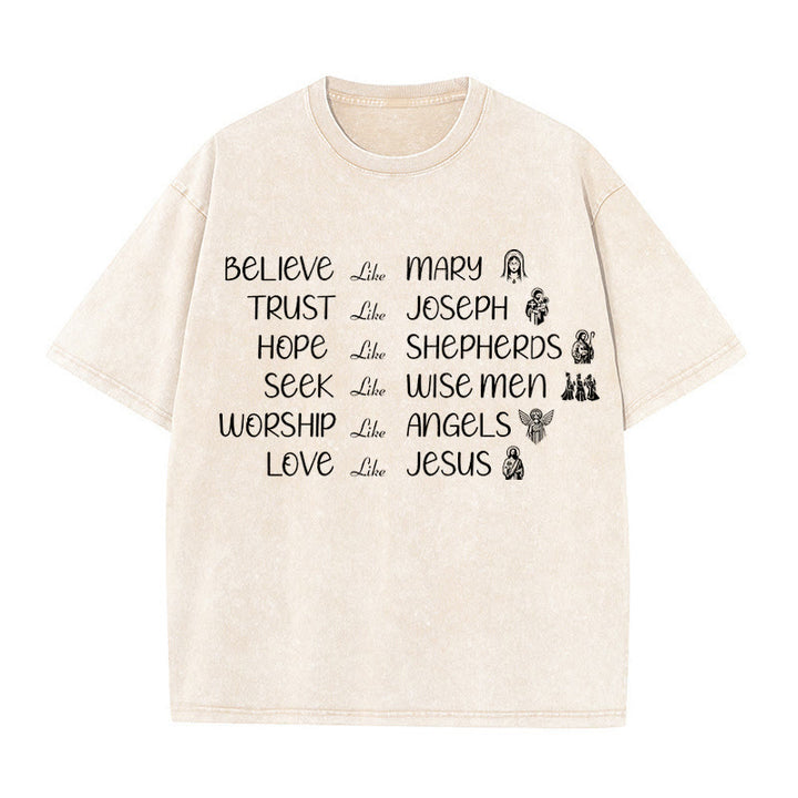 Christianartworkshop T-shirt unisexe délavé Bible Heroes Faith Statement - Beige - 5XL - image 5