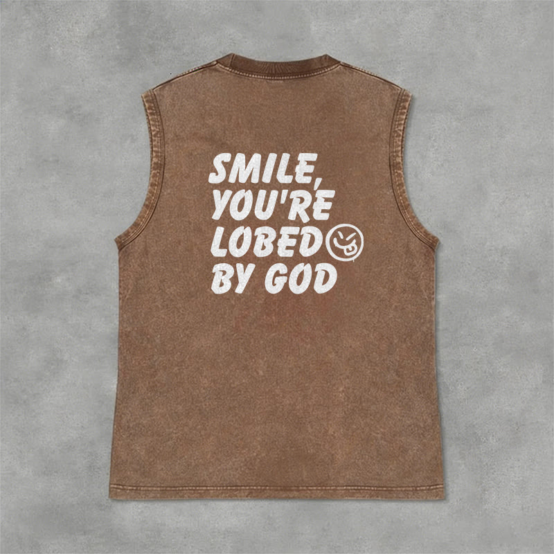 Christianartworkshop Débardeur unisexe délavé « Souriez, vous êtes aimé de Dieu » - image 19