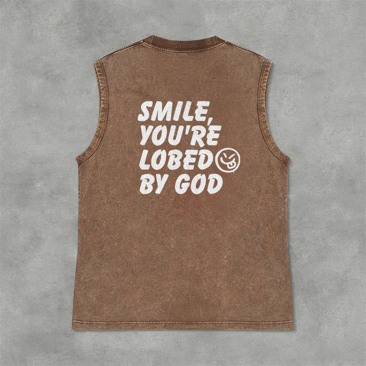 Christianartworkshop Débardeur unisexe délavé « Souriez, vous êtes aimé de Dieu » - image 19