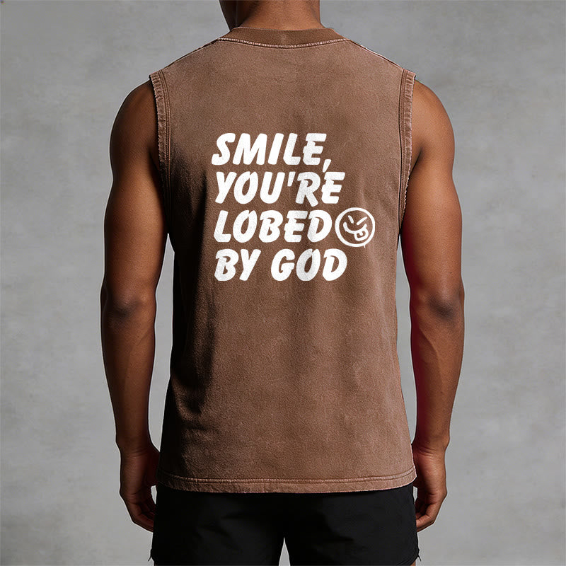 Christianartworkshop Débardeur unisexe délavé « Souriez, vous êtes aimé de Dieu » - image 15