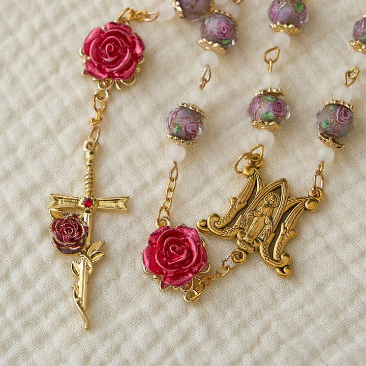 Christianartworkshop Chapelet de dévotion à la rose avec Sacré-Cœur : Douce foi pour la prière quotidienne - image 11