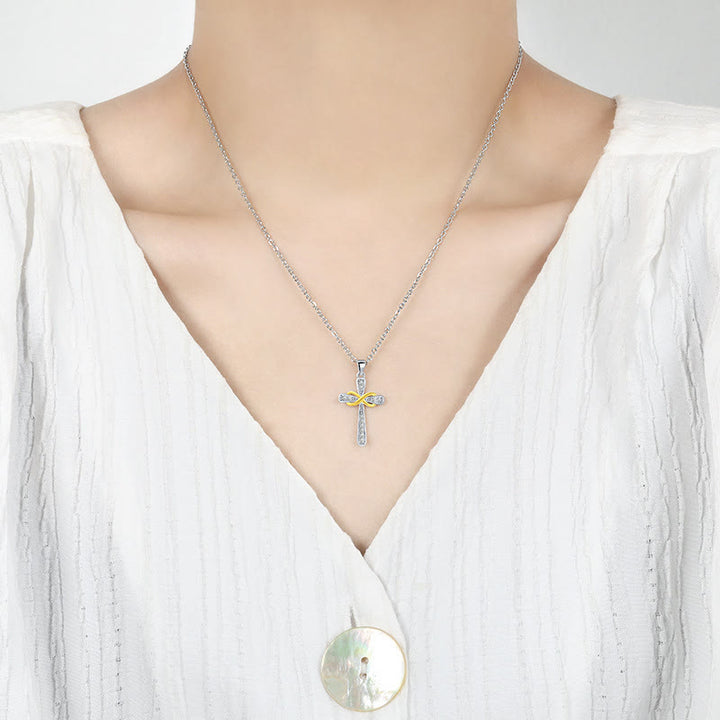 Christianartworkshop Collier Croix Infinie en Zircon : Symbole de l’amour éternel du Christ - image 8