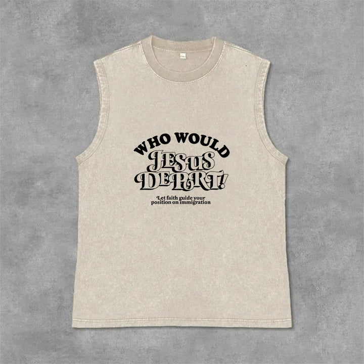 Christianartworkshop Débardeur unisexe inspirant « Laisse la foi te guider » - Beige - 2XL - image 0