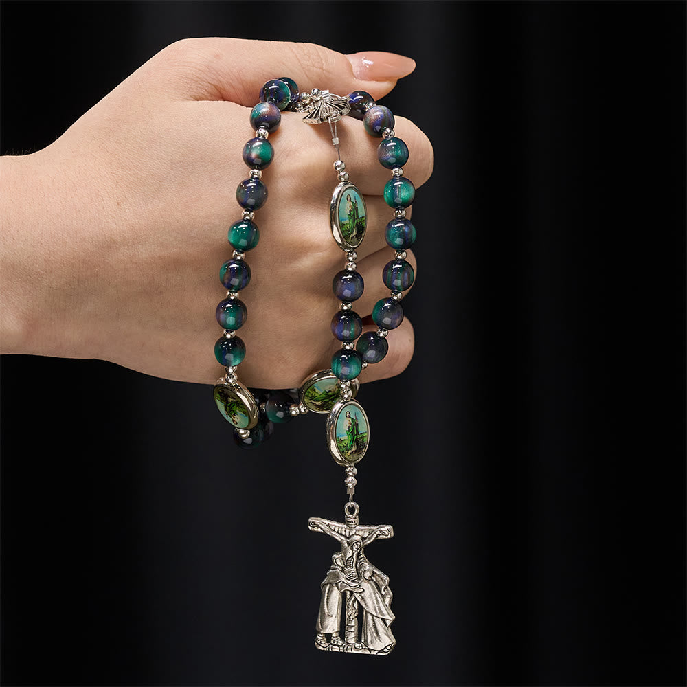 Christianartworkshop Chapelet de la Miséricorde Divine avec pendentif crucifix : Un vase de grâce miséricordieuse dans chaque prière - image 1