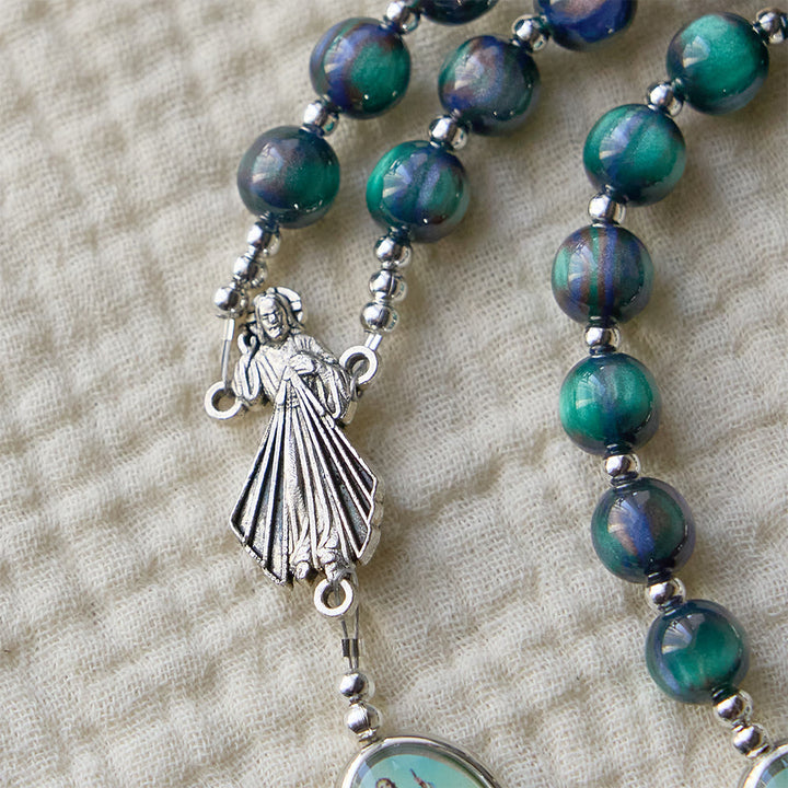 Christianartworkshop Chapelet de la Miséricorde Divine avec pendentif crucifix : Un vase de grâce miséricordieuse dans chaque prière - image 4