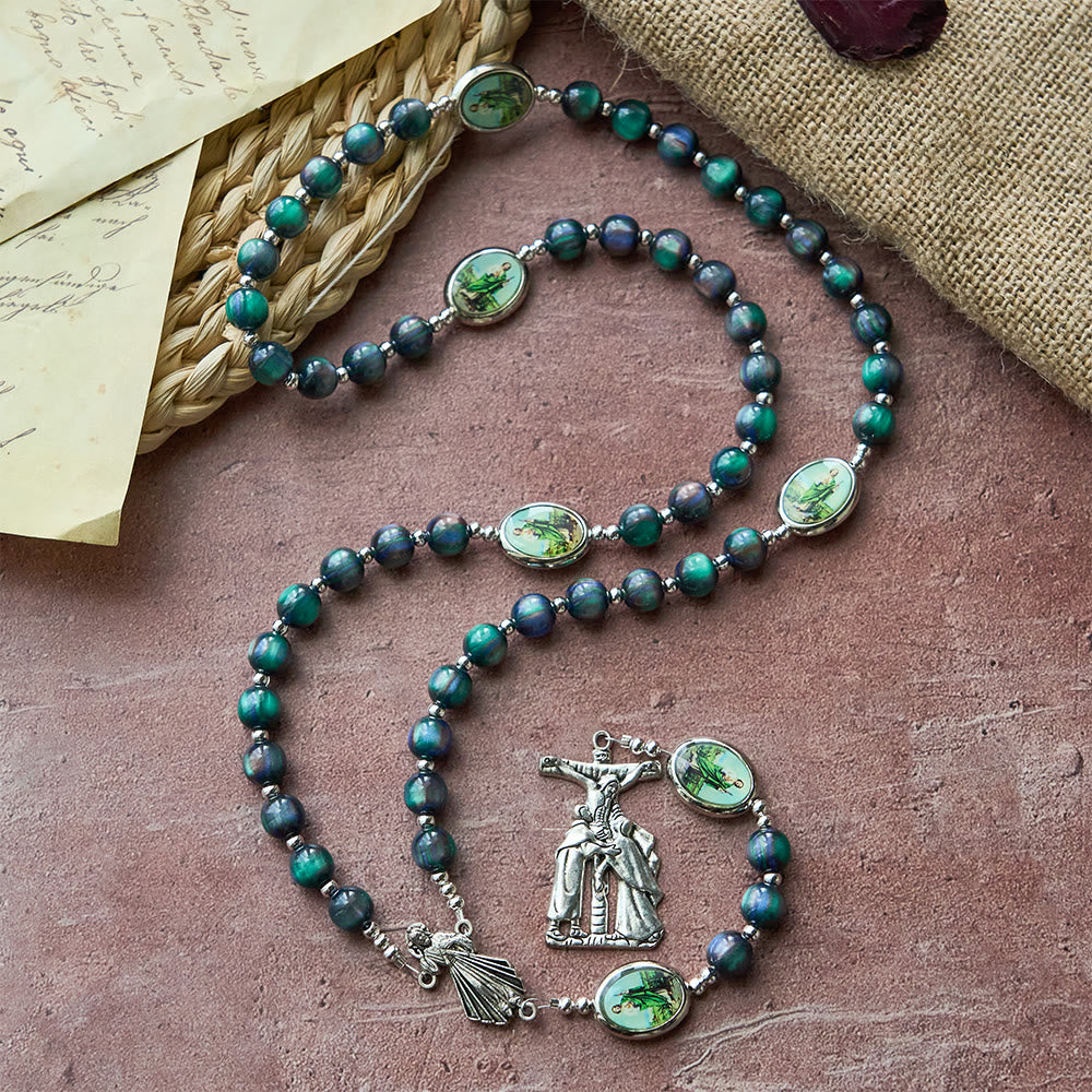 Christianartworkshop Chapelet de la Miséricorde Divine avec pendentif crucifix : Un vase de grâce miséricordieuse dans chaque prière - image 3