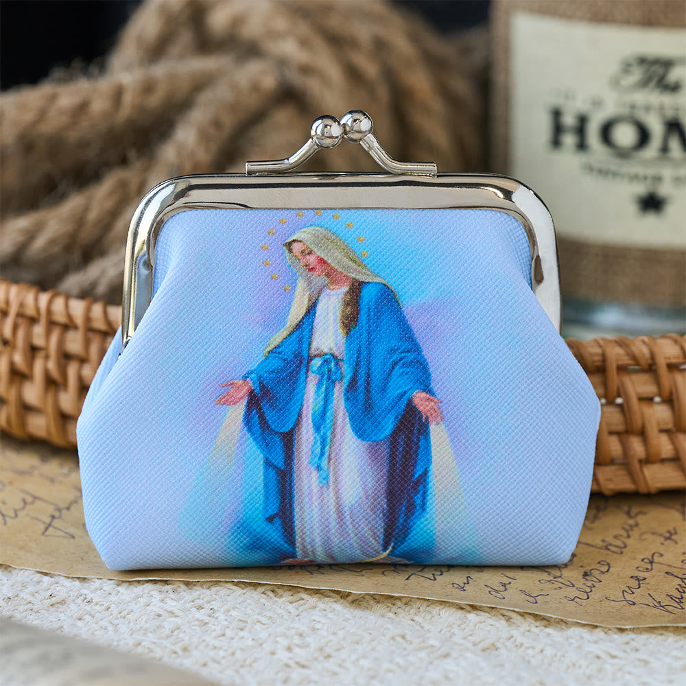 Christianartworkshop Pochette à chapelet Notre-Dame de Grâce à fermoir baiser : un réceptacle sacré pour les trésors de la foi - image 4