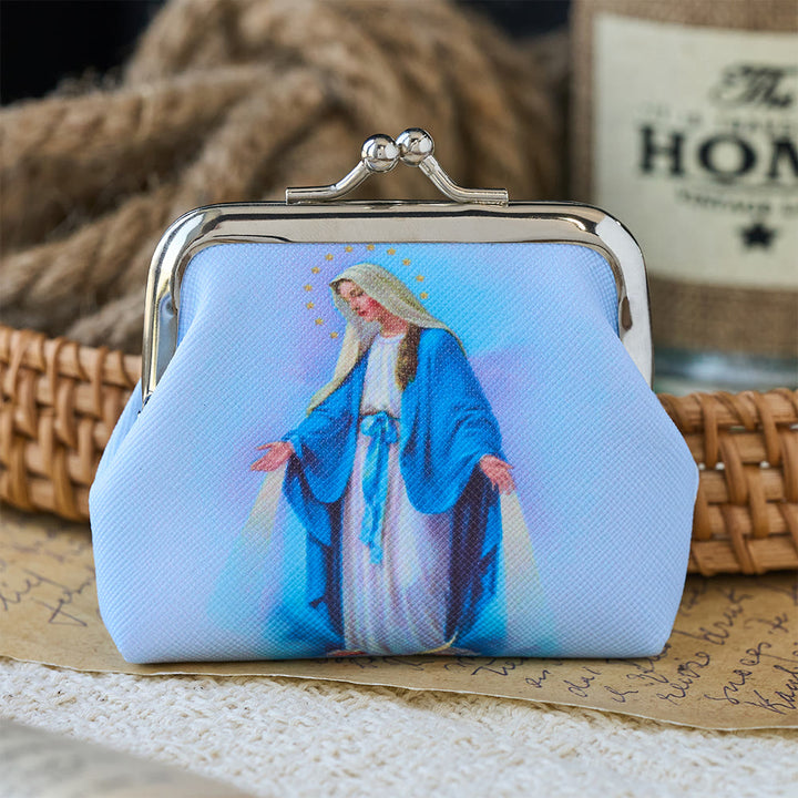 Christianartworkshop Pochette à chapelet Notre-Dame de Grâce à fermoir baiser : un réceptacle sacré pour les trésors de la foi - image 4
