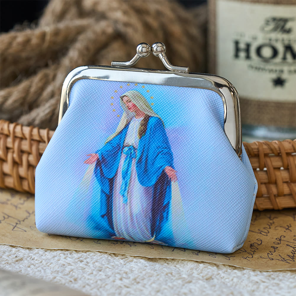 Christianartworkshop Pochette à chapelet Notre-Dame de Grâce à fermoir baiser : un réceptacle sacré pour les trésors de la foi - image 3