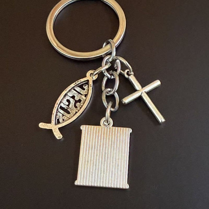 Christianartworkshop Porte-clés Croix Ichthys des Écritures : Symbole de possibilité et d’espoir divins - image 2