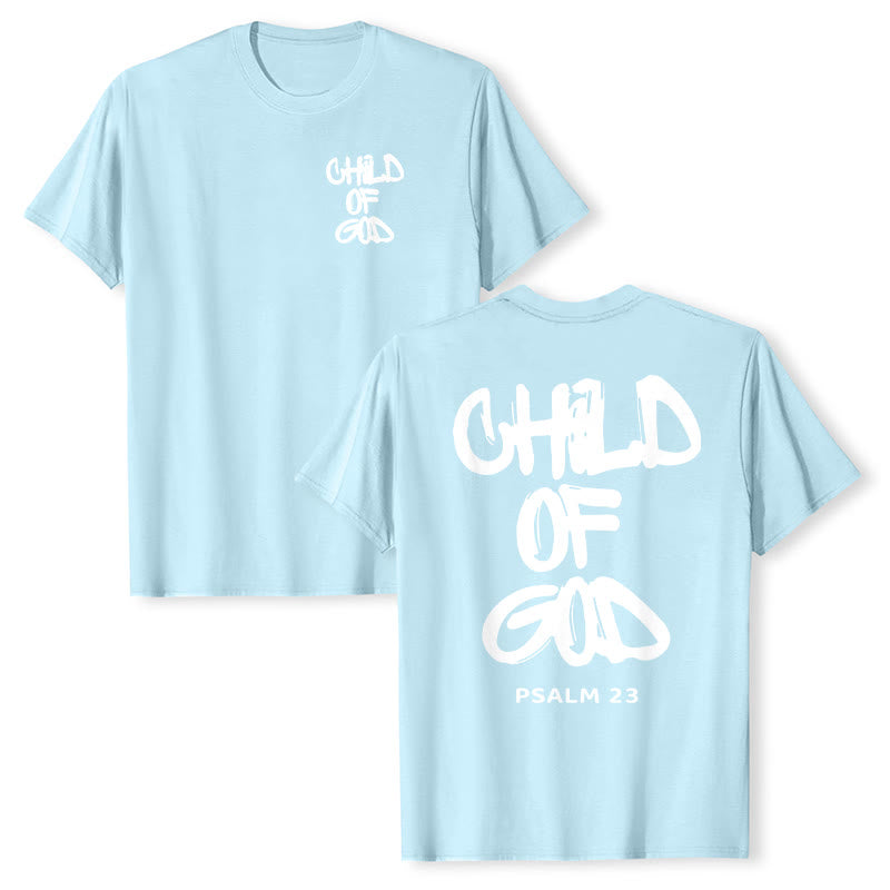 T-shirt adulte en coton Christianartworkshop Enfant de Dieu - Bleu - 2XL - image 14
