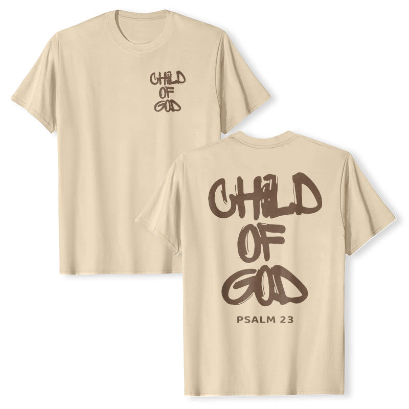 T-shirt adulte en coton Christianartworkshop Enfant de Dieu - Beige - 2XL - image 4
