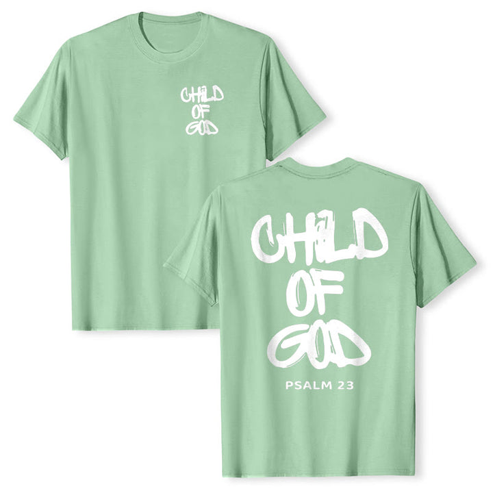 T-shirt adulte en coton Christianartworkshop Enfant de Dieu - Vert clair - 2XL - image 24