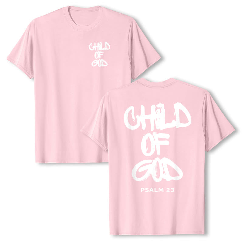T-shirt adulte en coton Christianartworkshop Enfant de Dieu - Rose - 2XL - image 18