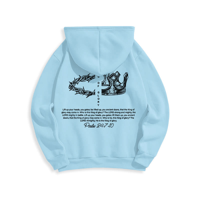 Sweat à capuche en polyester doublé polaire « Jésus est le roi » avec citation de Christianartworkshop - image 21