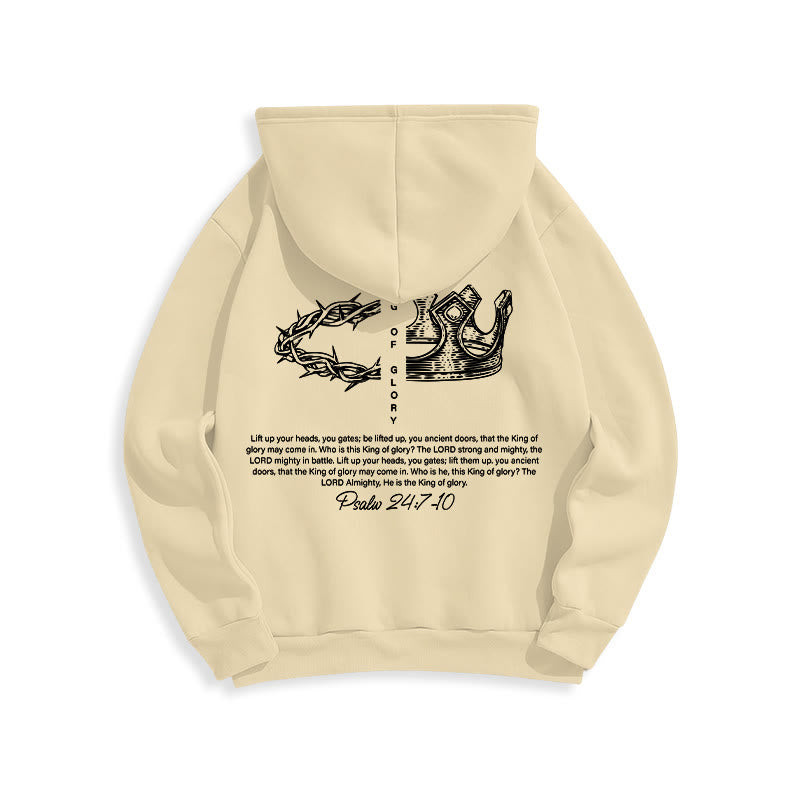 Sweat à capuche en polyester doublé polaire « Jésus est le roi » avec citation de Christianartworkshop - image 12