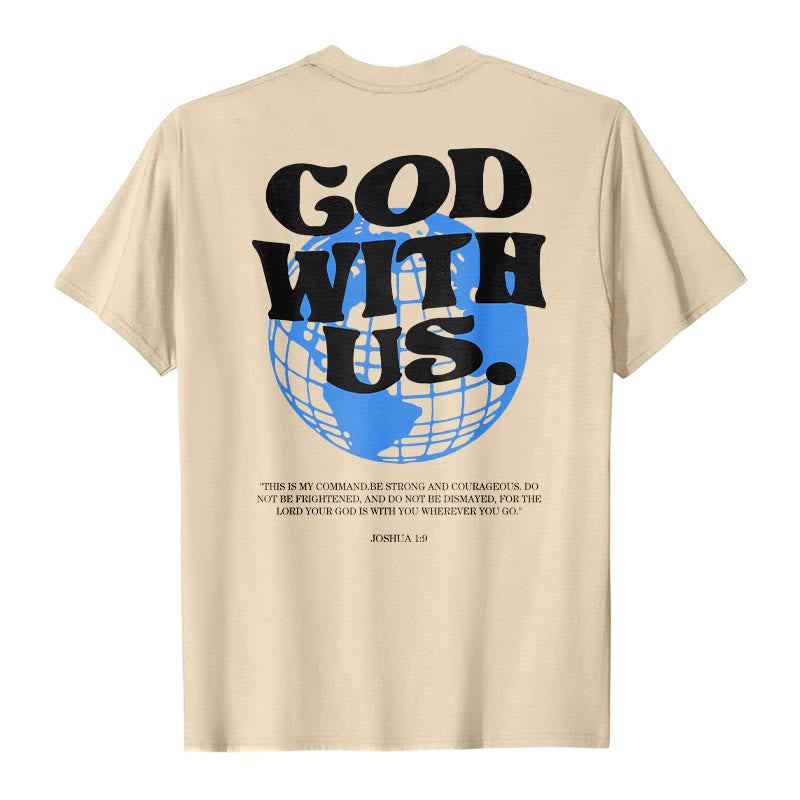 T-shirt en coton Christianartworkshop « Dieu avec nous » - image 7