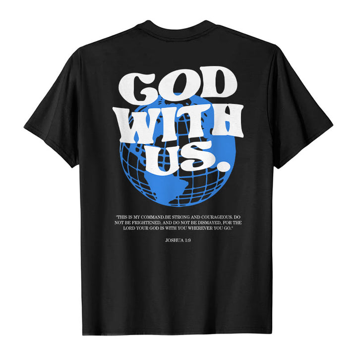 T-shirt en coton Christianartworkshop « Dieu avec nous » - image 4